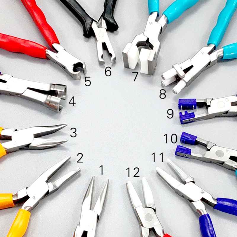 Glasses adjustment tool pliers toothless flat nose pliers flat nose pliers nylon round nose pliers needle nose pliers（1）.jpg